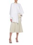 Figure View - Click To Enlarge - CALCATERRA - Cape Panels Poplin Shirt