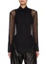 Main View - Click To Enlarge - CALCATERRA - Sheer Sides Panel Blouse