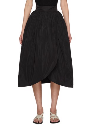 Main View - Click To Enlarge - CALCATERRA - Gathered Taffeta Midi Skirt