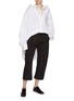 Figure View - Click To Enlarge - CALCATERRA - Twinkled Taffeta Capris Trousers