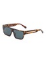 Main View - Click To Enlarge - LINDA FARROW - Brady Acetate Rectangle Sunglasses
