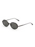 Main View - Click To Enlarge - LINDA FARROW - Finn Titanium Oval Sunglasses