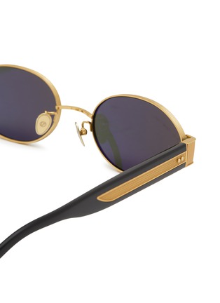 Detail View - Click To Enlarge - LINDA FARROW - Sadie Acetate Oval Sunglasses