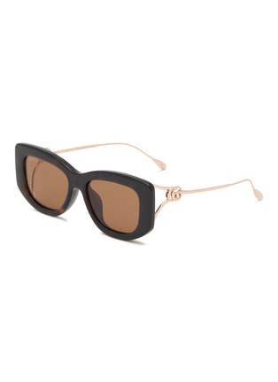 Main View - Click To Enlarge - GUCCI - Acetate Rectangle Sunglasses