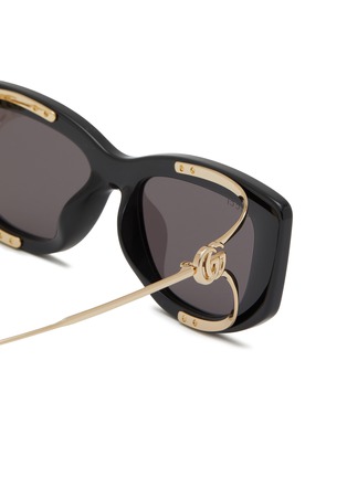 Detail View - Click To Enlarge - GUCCI - Acetate Rectangle Sunglasses