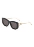 Main View - Click To Enlarge - GUCCI - Acetate Rectangle Sunglasses