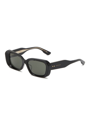 Main View - Click To Enlarge - GUCCI - Acetate Rectangle Sunglasses