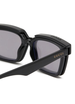 Detail View - Click To Enlarge - GUCCI - Acetate Rectangle Sunglasses