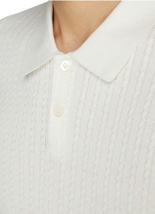  - THEORY - Cable Knit Breach Cotton Polo Shirt