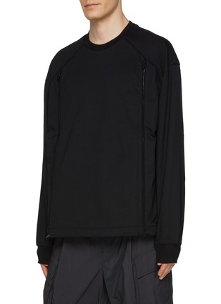 Detail View - Click To Enlarge - JUUN.J - Front Zip Sweatshirt