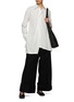 Figure View - Click To Enlarge - YOHJI YAMAMOTO - R-2 Tucked Baggy Wool Blend Trousers