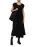 Figure View - Click To Enlarge - YOHJI YAMAMOTO - R-Wide Tuck Cotton Cargo Skirt