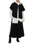 Figure View - Click To Enlarge - YOHJI YAMAMOTO - R-Paneled Flare Wool Skirt