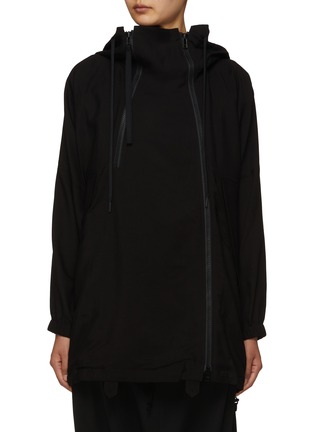 Main View - Click To Enlarge - YOHJI YAMAMOTO - R-Double Zip Wool Blend Hoodie