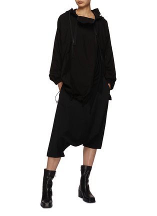 Figure View - Click To Enlarge - YOHJI YAMAMOTO - R-BCBS Sarrouel Wool Trousers