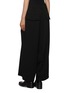 Back View - Click To Enlarge - YOHJI YAMAMOTO - R-Backside Flare Wide Wool Trousers