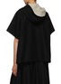 Back View - Click To Enlarge - YOHJI YAMAMOTO - R-Short Sleeve Wool Blend Hoodie