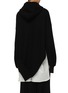 Back View - Click To Enlarge - YOHJI YAMAMOTO - R-Unbalance Cotton Blend Hoodie