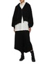 Figure View - Click To Enlarge - YOHJI YAMAMOTO - R-Unbalance Cotton Blend Hoodie