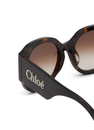 Detail View - Click To Enlarge - CHLOÉ - Havana Shiny Brown Round Frame Sunglasses