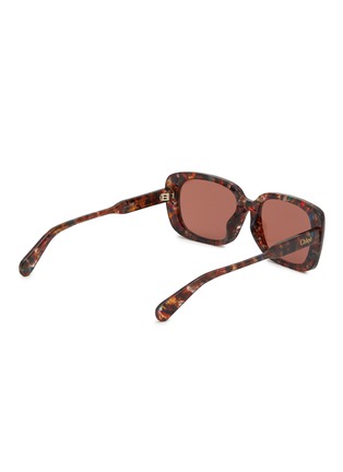 Figure View - Click To Enlarge - CHLOÉ - Havana Shiny Brown Rectangle Frame Sunglasses