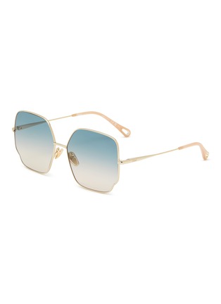 Main View - Click To Enlarge - CHLOÉ - Woman Smart Fit Metal Square Frame Sunglasses