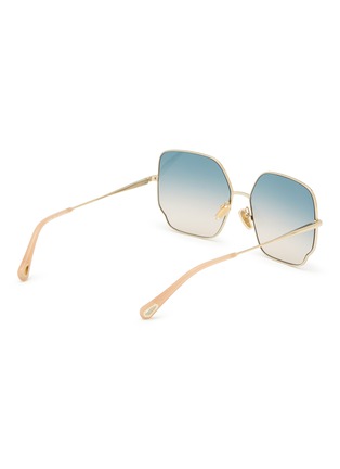 Figure View - Click To Enlarge - CHLOÉ - Woman Smart Fit Metal Square Frame Sunglasses