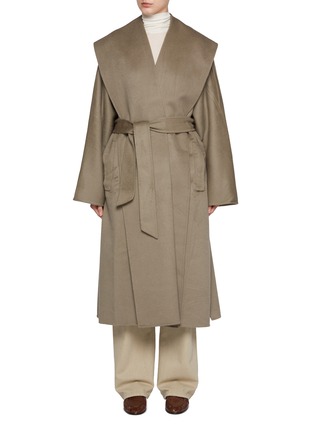 Main View - Click To Enlarge - TOVE - Draped Collar Wool Cashmere Blend Coat