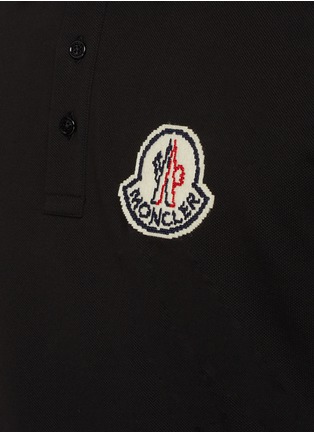  - MONCLER - Logo Patch Cotton Polo Shirt