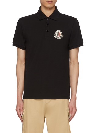 MONCLER | Logo Patch Cotton Polo Shirt | Men | Lane Crawford