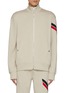 Main View - Click To Enlarge - MONCLER - Tricolour Armband Fleece Track Jacket