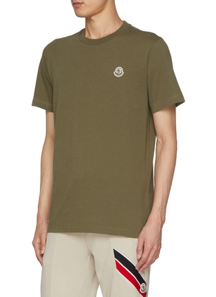 Front View - Click To Enlarge - MONCLER - Three Pack Patch Logo Cotton Tee