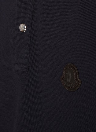  - MONCLER - Leather Logo Cotton Polo