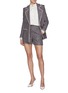 Figure View - Click To Enlarge - SOONIL - Embellished Trim Tweed Blazer