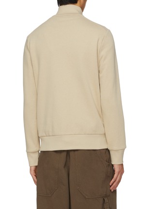 Back View - Click To Enlarge - MONCLER - Cashmere Cotton Fleece Zip Up Cardigan