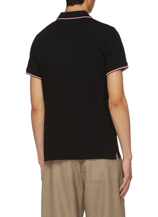 Back View - Click To Enlarge - MONCLER - Tricolour Cotton Polo Shirt