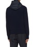 Back View - Click To Enlarge - MONCLER - Wool Cashmere Hooded Zip Up Cardigan