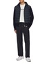 Figure View - Click To Enlarge - MONCLER - Wool Cashmere Hooded Zip Up Cardigan