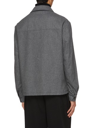 Back View - Click To Enlarge - MONCLER - Smart Cashmere Double Pocket Shirt