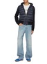 Figure View - Click To Enlarge - MONCLER - Extrafine Wool Hooded Puffer Cardigan