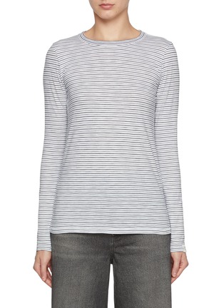 Main View - Click To Enlarge - RAG & BONE - The Slub Long Sleeve Striped Cotton T-Shirt