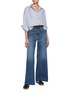 Figure View - Click To Enlarge - RAG & BONE - Flexi Sofie Wide Leg Medium Wash Jeans