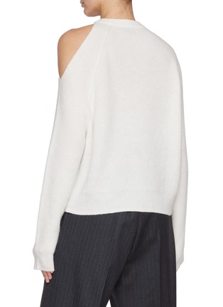 Back View - Click To Enlarge - MARELLA - Shoulder Cut-Out Wool Blend Sweater