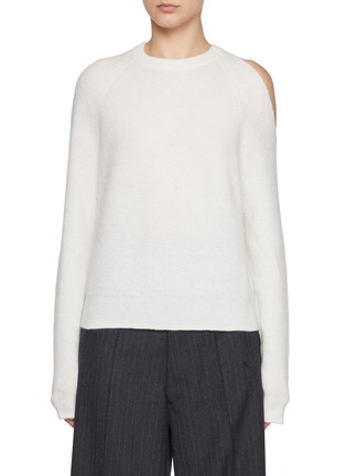 Main View - Click To Enlarge - MARELLA - Shoulder Cut-Out Wool Blend Sweater