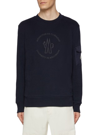 Main View - Click To Enlarge - MONCLER - Arm Pocket Cotton Sweater