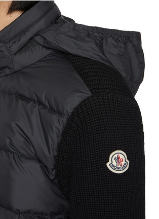  - MONCLER - Stockinette Puffer Insert Logo Patch Cardigan