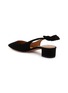  - AQUAZZURA - Very Bow Tie 35  Suede Slingback Pumps