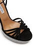 Detail View - Click To Enlarge - AQUAZZURA - Night Fever 40 Platform Suede Heeled Sandals