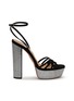 Main View - Click To Enlarge - AQUAZZURA - Night Fever 40 Platform Suede Heeled Sandals