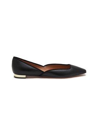 Main View - Click To Enlarge - AQUAZZURA - Maia Skimmer Leather Flats